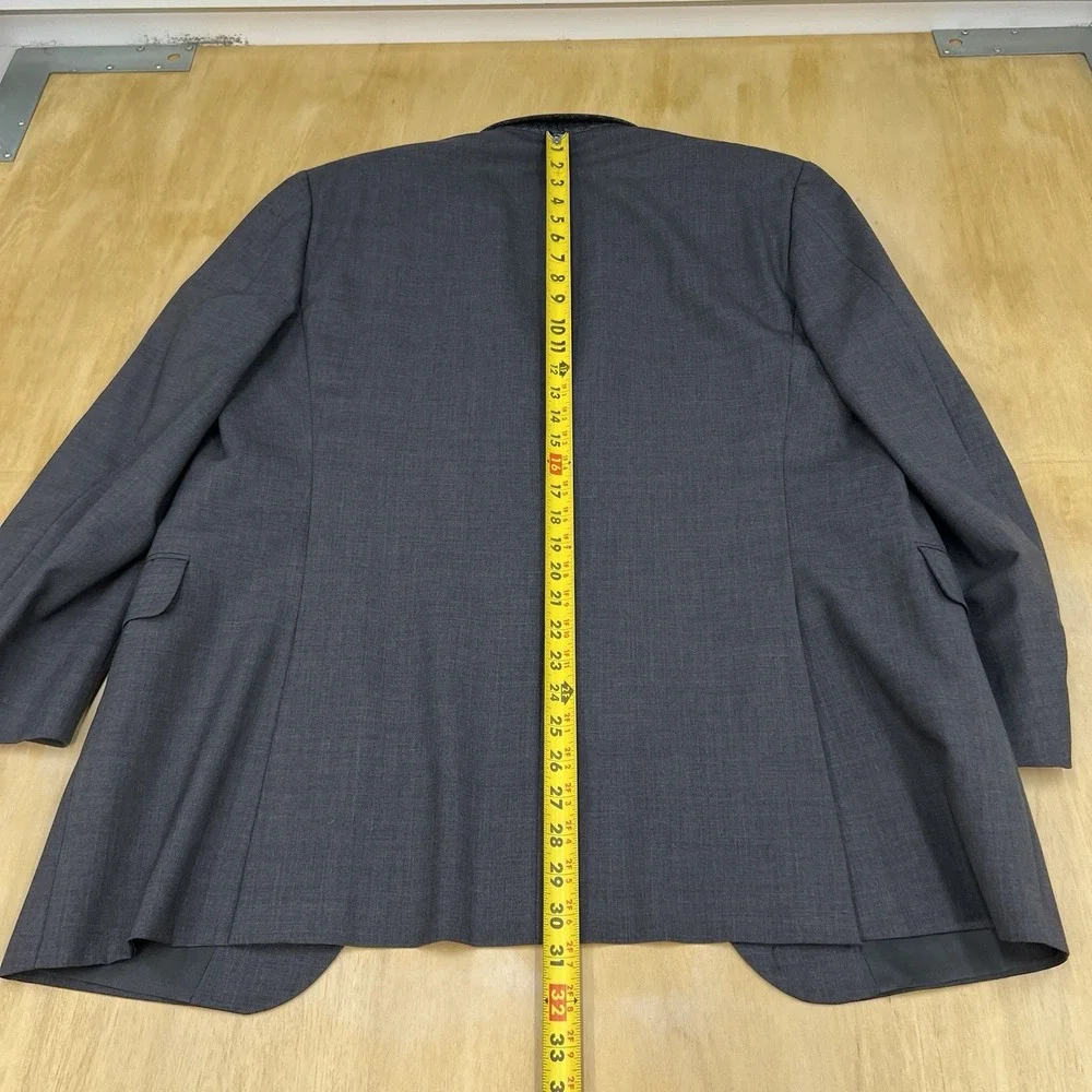 Burberry London Blazer Jacket Sport Coat Mens 42R Wool Charcoal Gray USA